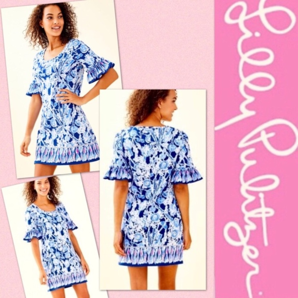 NWT LILLY PULITZER JAYDEN ROYAL PURPLE PRETTY PEAS